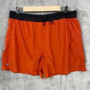 Janji Women's‎ Large Shorts Orange Running  Lined 5" Inseam Athletic Drawstring